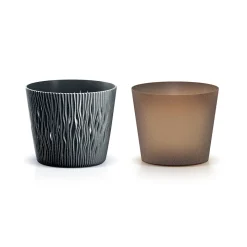 Maceta Sandy Round Antracita 19x17Cm