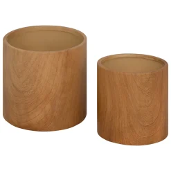 Maceta SOA de cerámica efecto madera 11,6cm