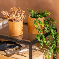 Maceta SOA de cerámica efecto madera 11,6cm