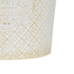 Maceta TINO de hierro blanco 22cm