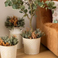 Maceta TINO de hierro blanco 22cm