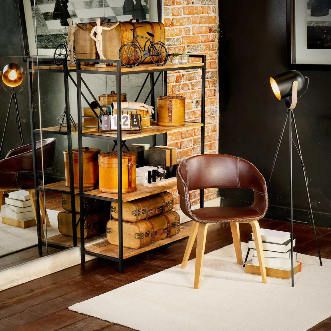 Maleta De Madera Decorativa 45x30x19Cm