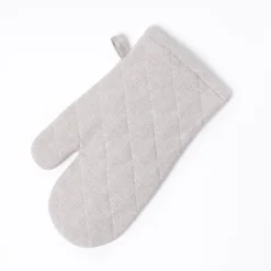 Manopla de cocina con frase taupe