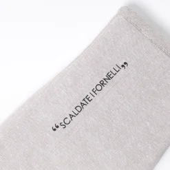 Manopla de cocina con frase taupe