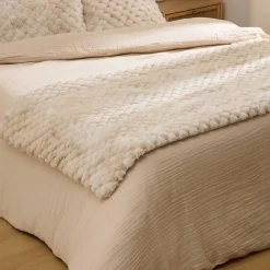 Manta ADRIEL beige pelo 80x180cm