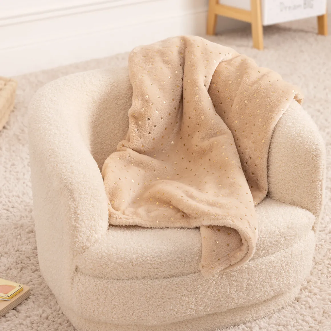 Manta Berlingot Beige 75x100Cm