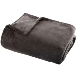 Manta Coralina Gris Oscuro 130x180Cm