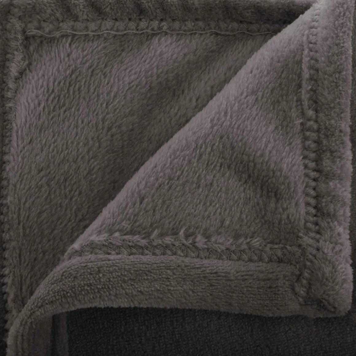 Manta Coralina Gris Oscuro 130x180Cm