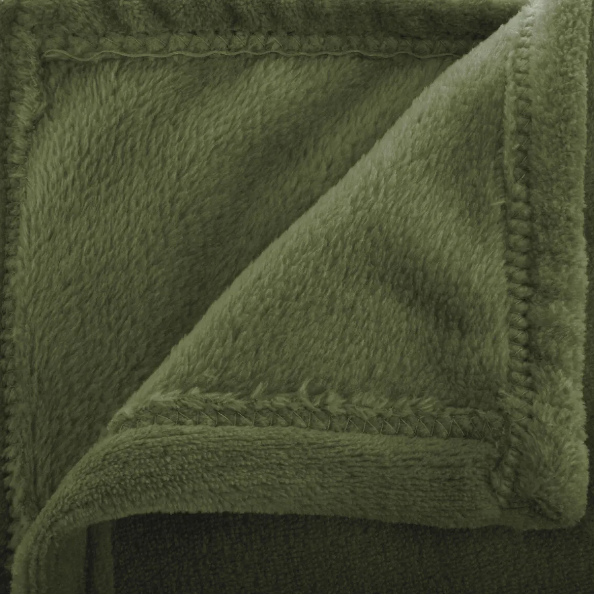 Manta de franela verde caqui 180x230cm
