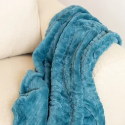 Manta Geo 3D Azul 120x160Cm