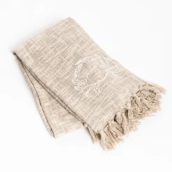 Manta HARBOR cangrejo natural con flecos