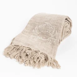 Manta HARBOR cangrejo natural con flecos