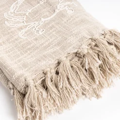 Manta HARBOR cangrejo natural con flecos