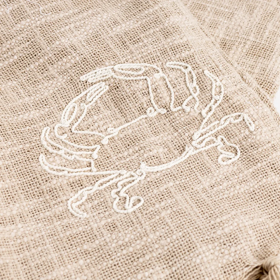 Manta HARBOR cangrejo natural con flecos