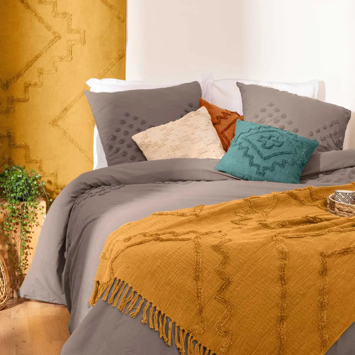 Manta Inca Ocre 130x180Cm