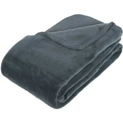 Manta Microfibra Azul Petróleo 180x230Cm