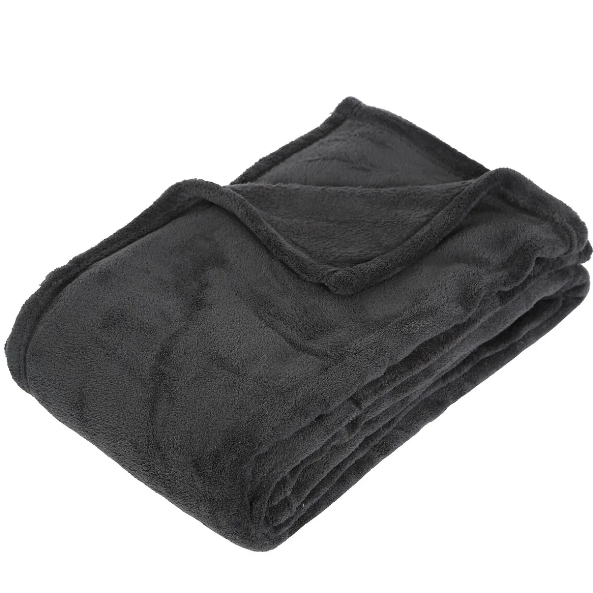 Manta Microfibra Gris Oscuro 125x150Cm