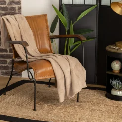 Manta Microfibra Lino 125x150Cm