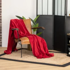 Manta Microfibra Roja 180x230Cm