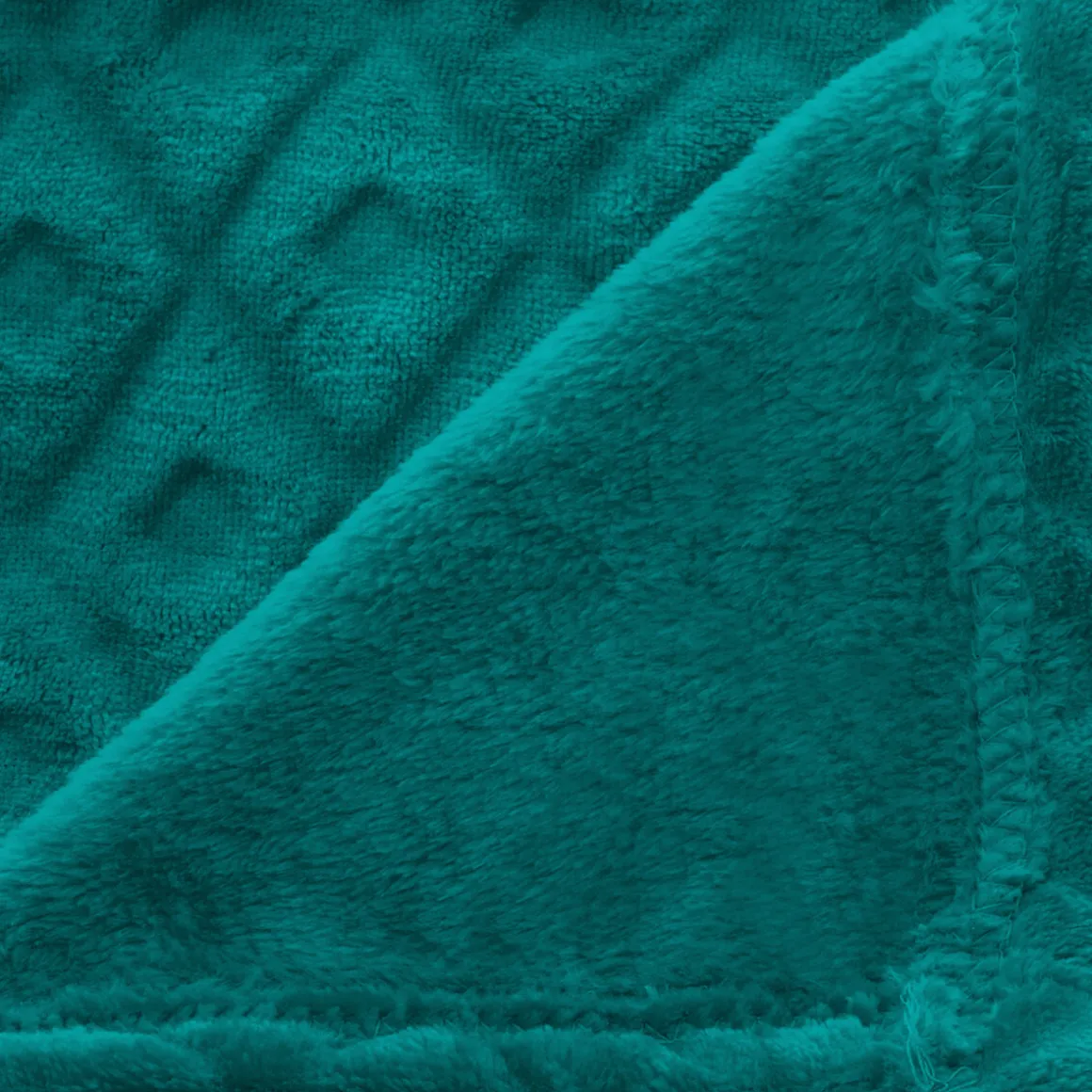 Manta Rombos 3D Azul Petróleo 125x150Cm