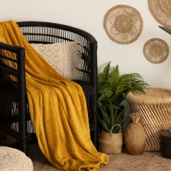 Manta Rombos 3D Ocre 180x230Cm