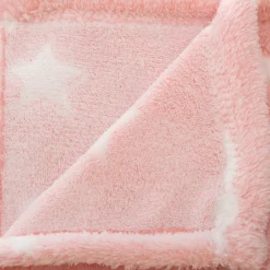 Manta Rosa Con Estrellas 150x125Cm