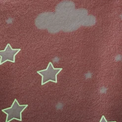 Manta Rosa Con Estrellas 150x125Cm