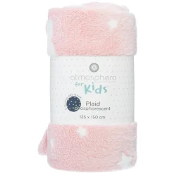 Manta Rosa Con Estrellas 150x125Cm