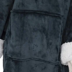 Manta Sudadera C/Capucha Azul Petróleo