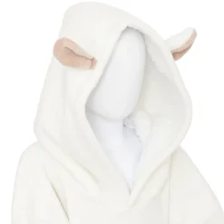 Manta Sudadera Con Capucha Oveja Blanca