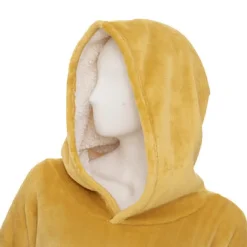 Manta Sudadera Con Capucha Ocre