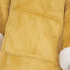 Manta Sudadera Con Capucha Ocre