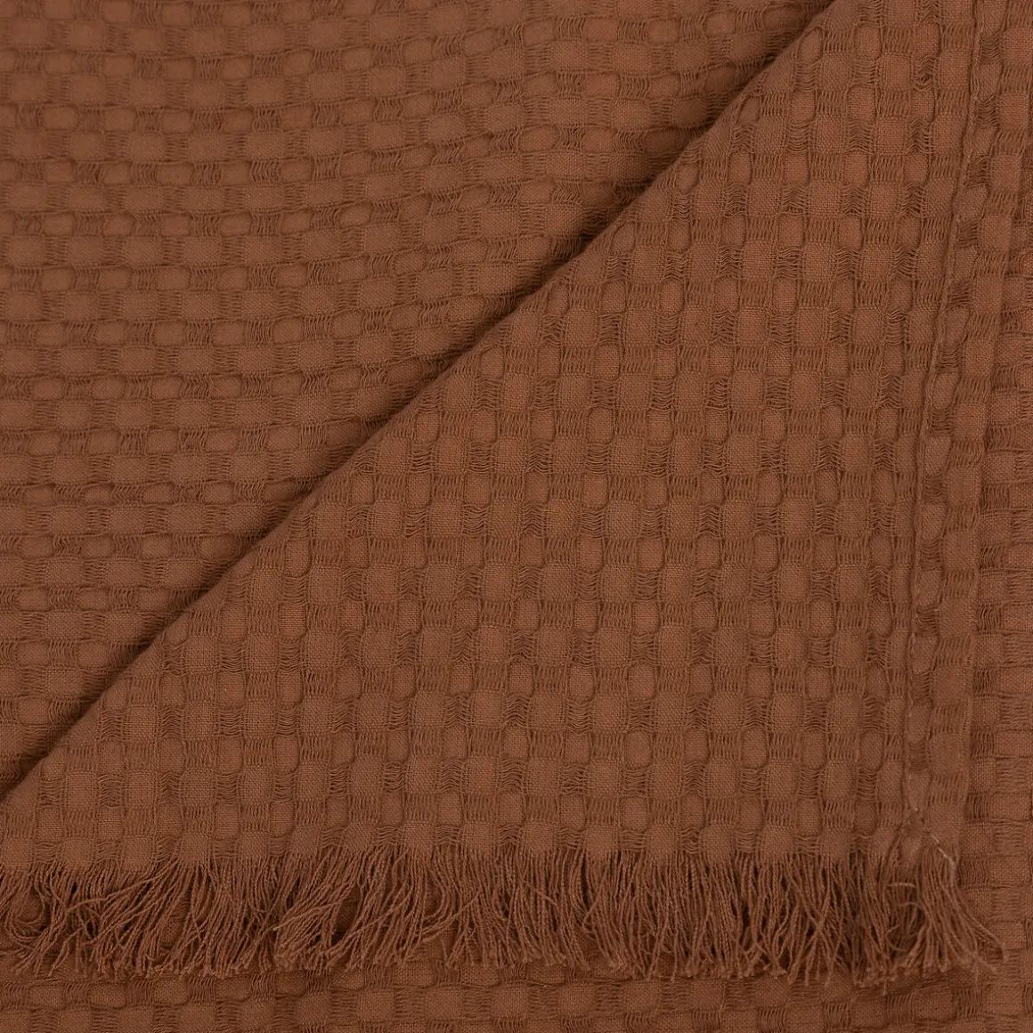 Manta Waffle The Floral Terracota 130x180cm