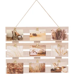 Marco Fotos Múltiple Beige Mdf 58x43Cm