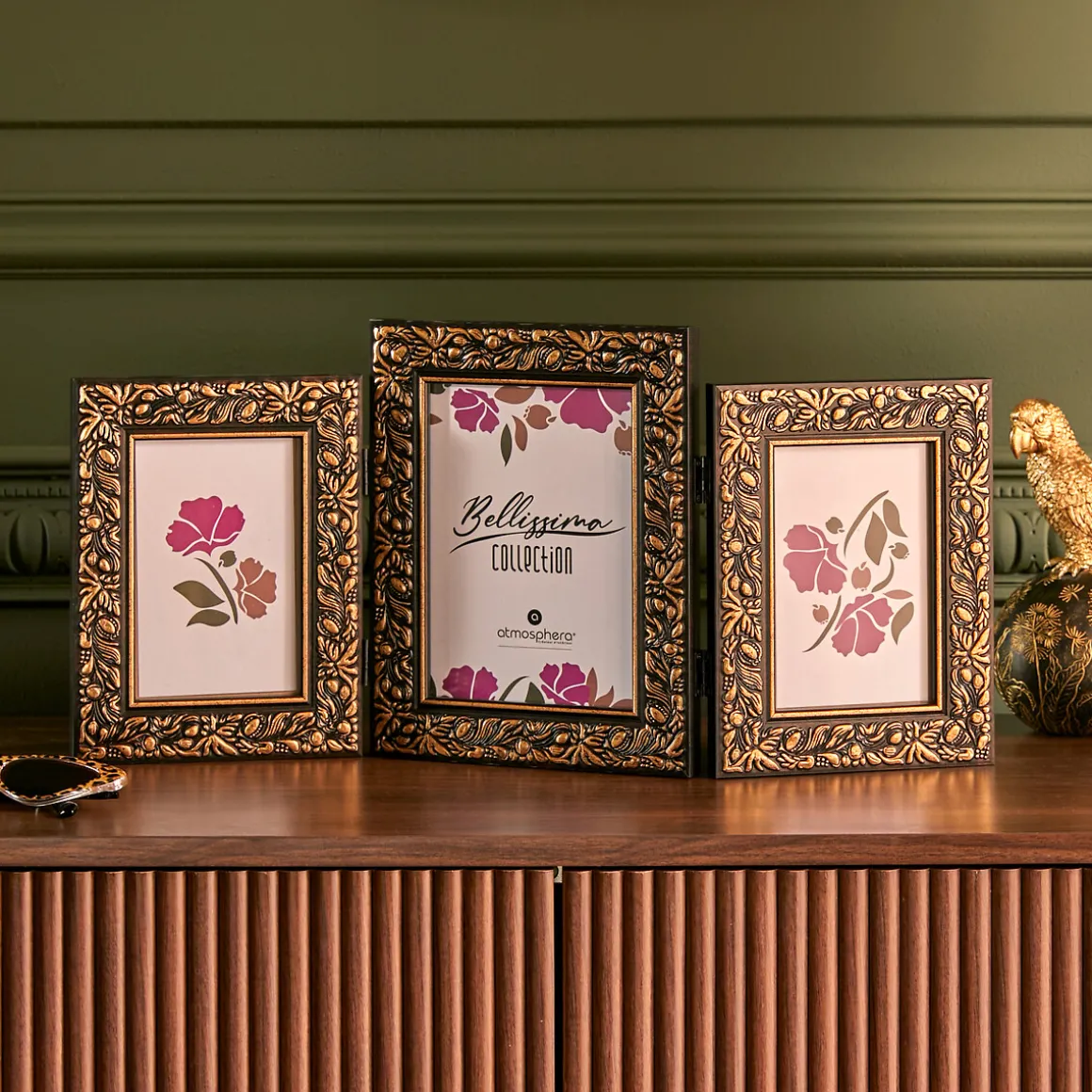 Marco fotos para 3 fotos BELISSIMA negro