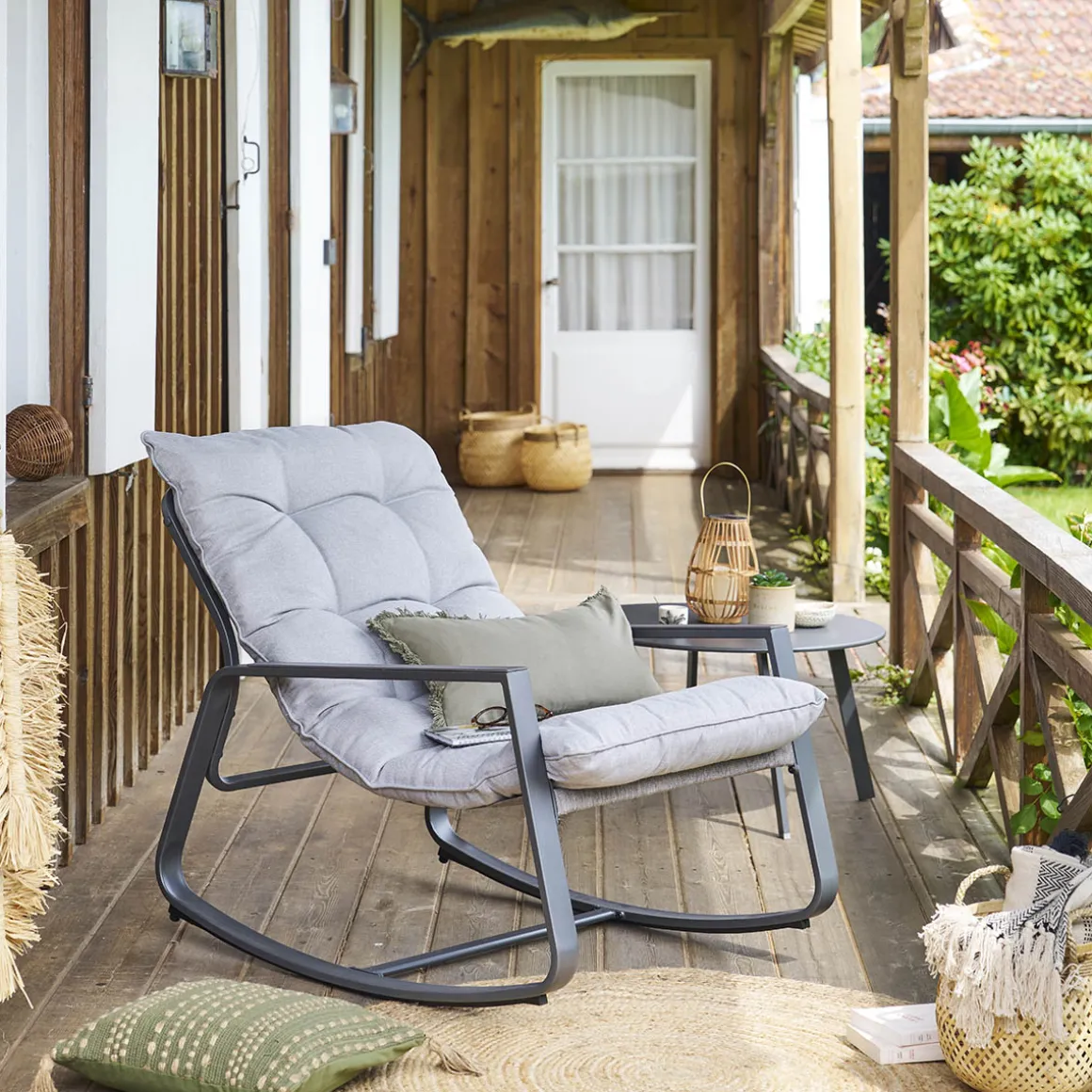 Mecedora FELINIO gris