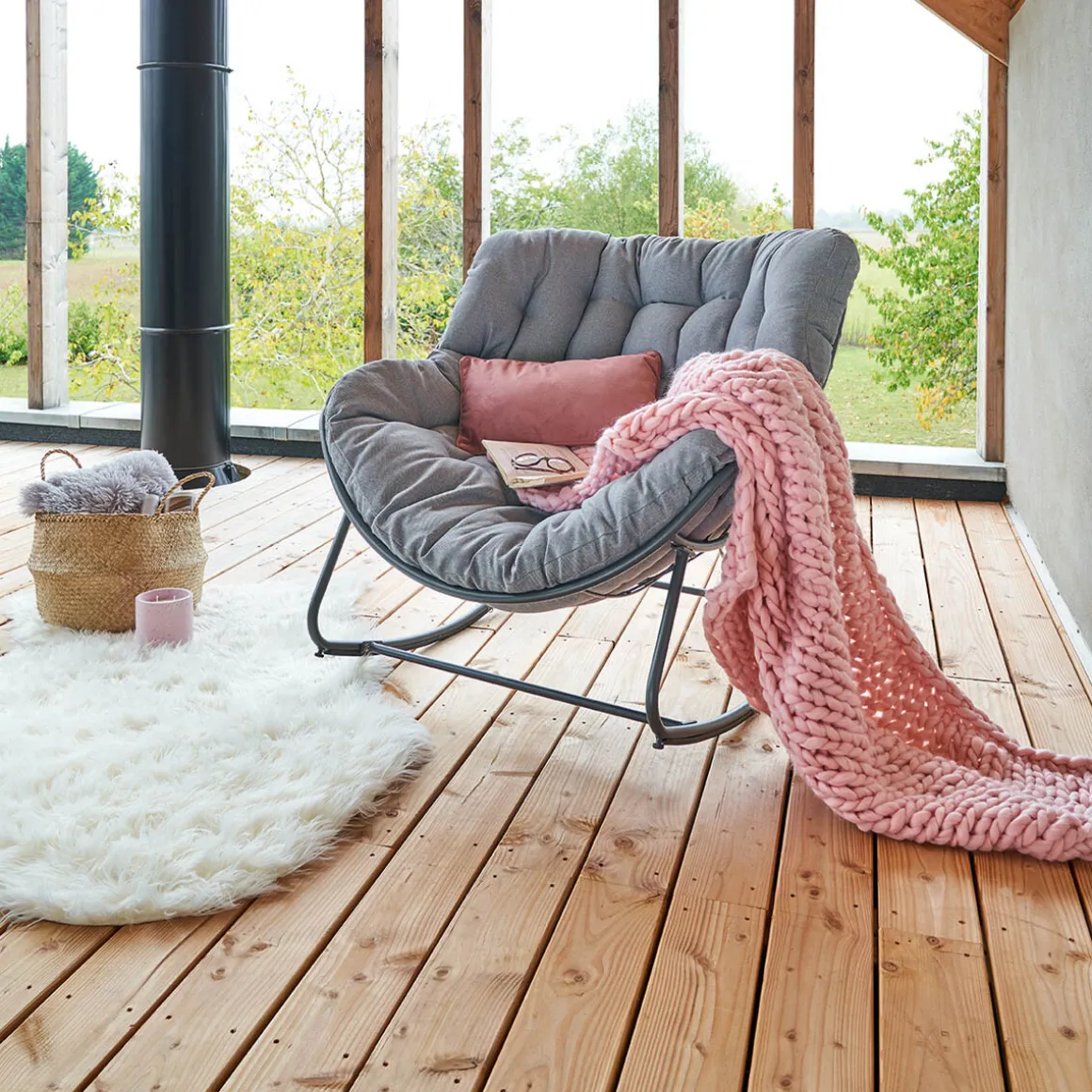 Mecedora PAOPAO gris graphite