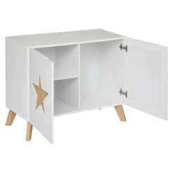Mesa Auxiliar Blanca Con Estrellas