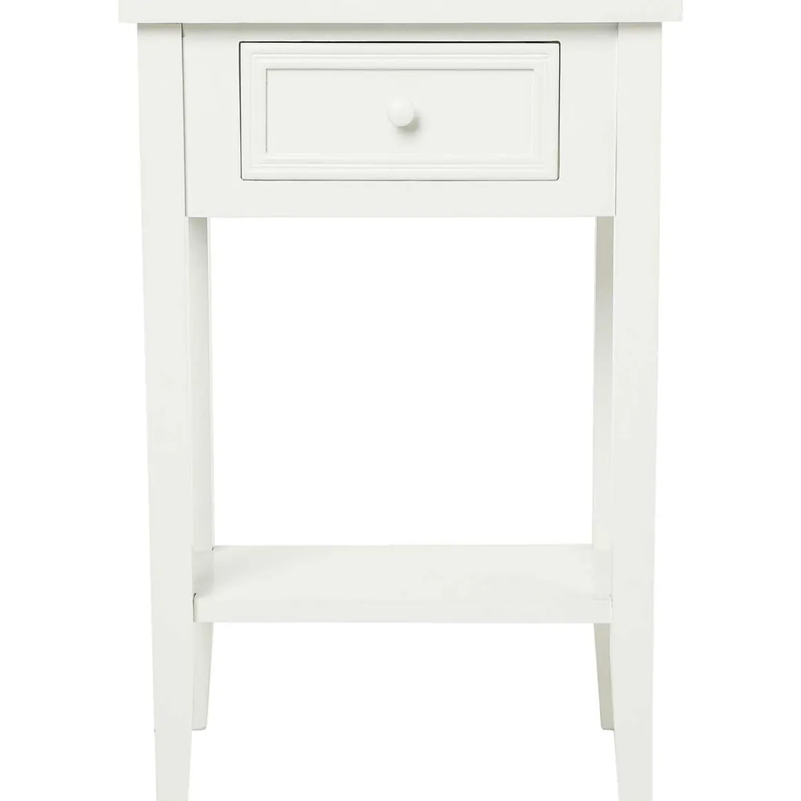 Mesa auxiliar CHARME blanca con 1 cajón