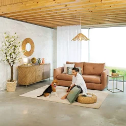 Mesa auxiliar CHEVRON beige