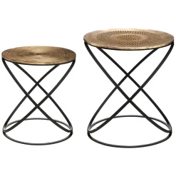 Mesa auxiliar cobre étnica 45cm