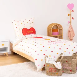 Mesa Auxiliar Con Corazones Blanca