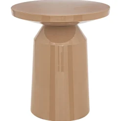 Mesa Auxiliar De Metal Beige Sita