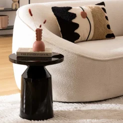 Mesa Auxiliar De Metal Negra Sita