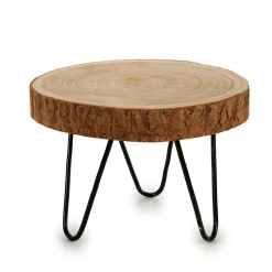 Mesa Auxiliar Decorativa Marrón 28cm