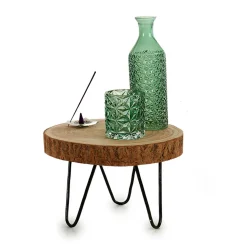 Mesa Auxiliar Decorativa Marrón 28cm