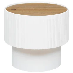 Mesa auxiliar ENOLA blanca y beige