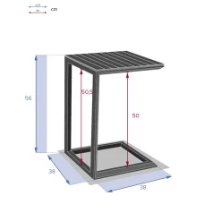 Mesa auxiliar EVASION argile