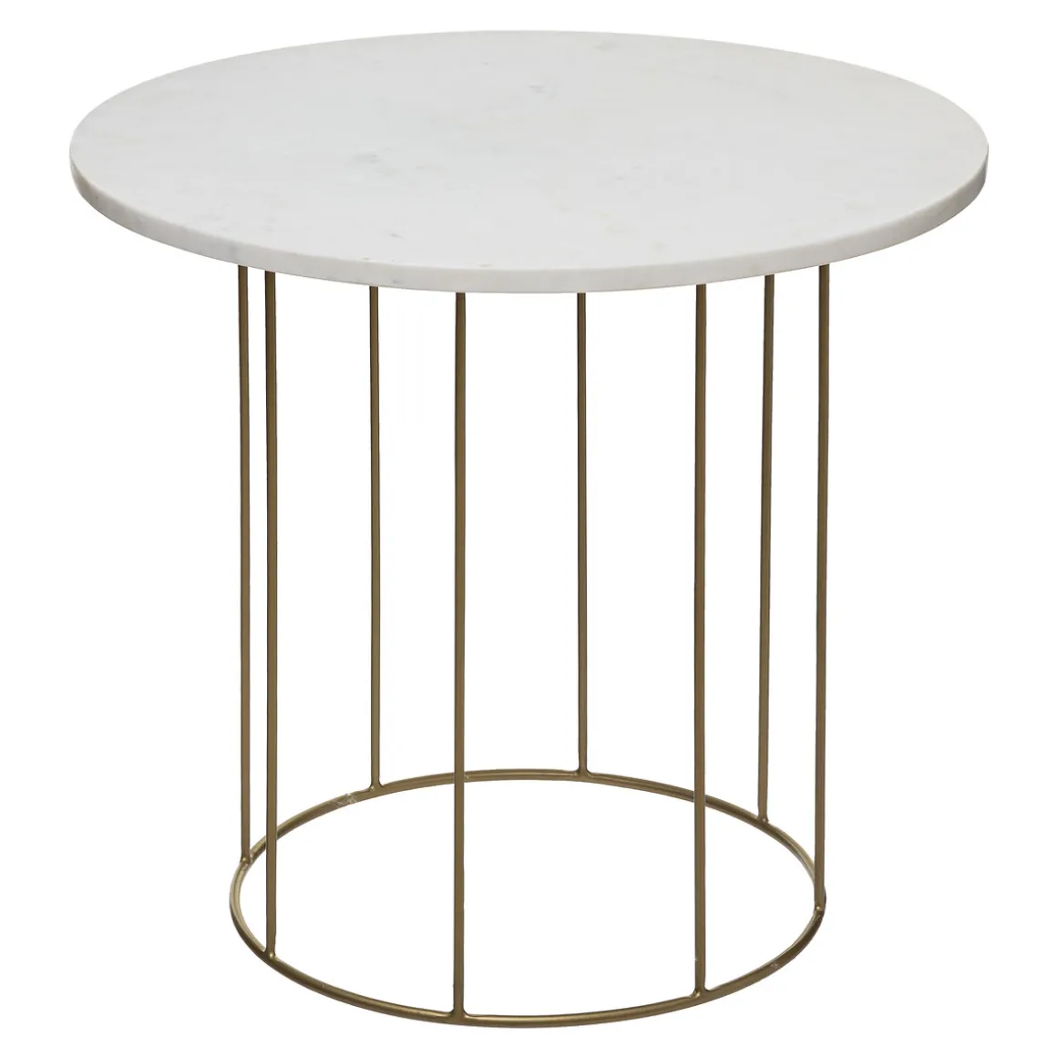 Mesa Auxiliar Garance Blanca De Mármol 55x60cm