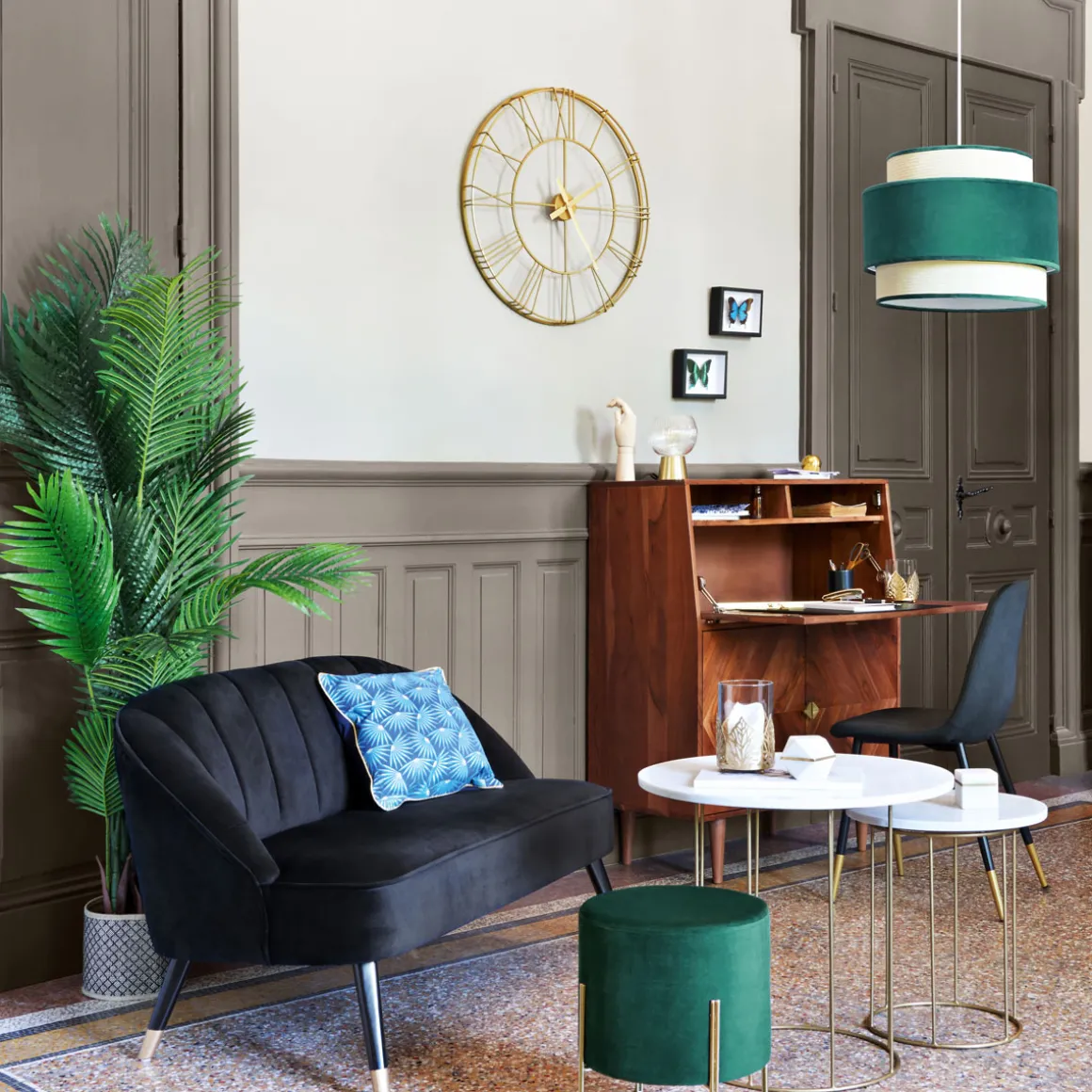 Mesa Auxiliar Garance Blanca De Mármol 55x60cm